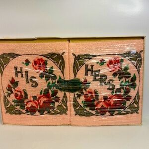 Vintage His and Hers Hand Towel set. Kathaway made in Canada.